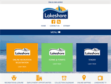 Tablet Screenshot of lakeshore.ca